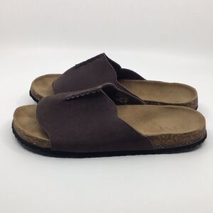 ESNY brown suede cork sole comfort sandals Sz 11